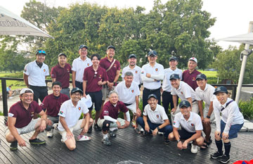Waseda-Keio golf competition in March 2024. The competition in the rich golf environment creates excitement.
